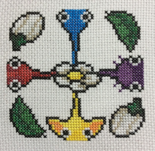 Pikmin 2 cross stitch square