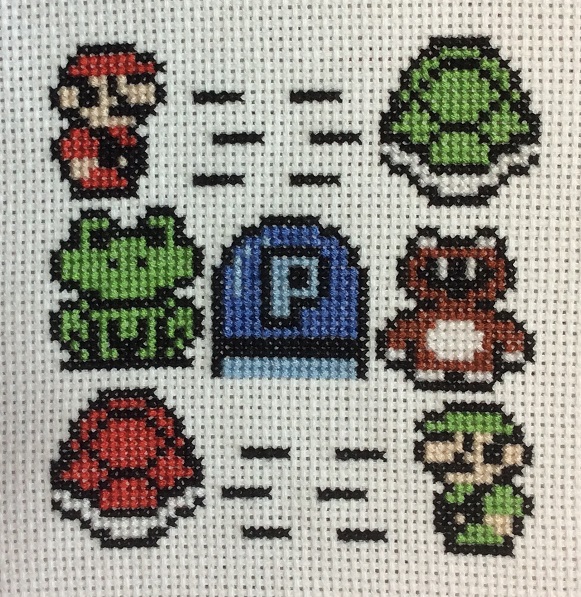 Super Mario Bros 3 cross stitch