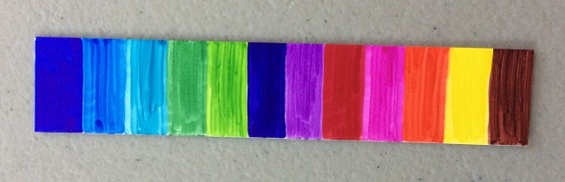 Shrink plastic marker test before shrinking