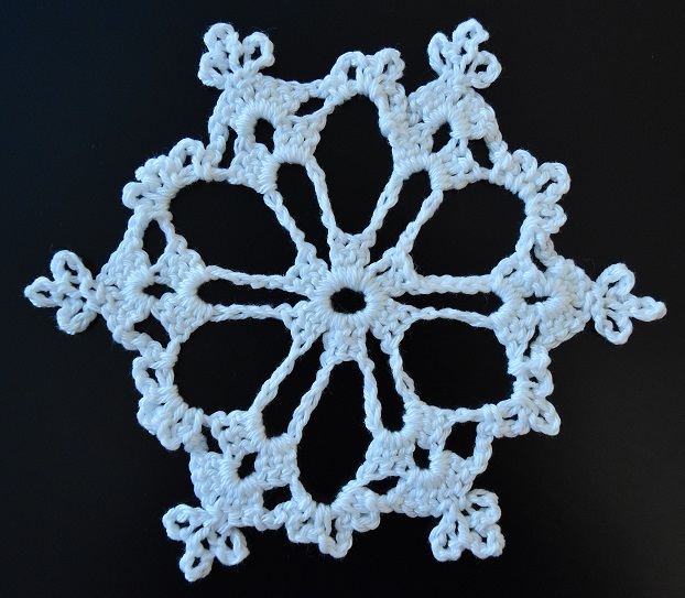 Crocheted snowflake