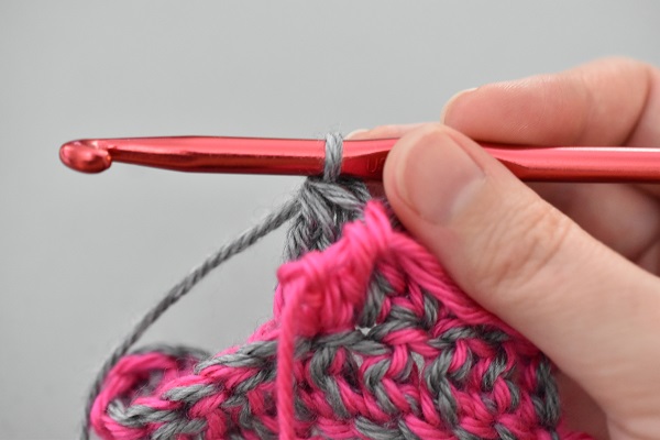 Yarn over and pull through two loops