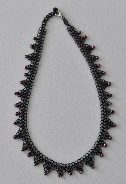 Beaded European 4-1 chain mail necklace